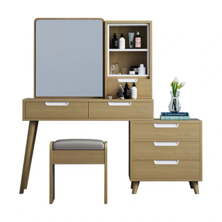 Nordic Log Style Bedroom Storage Cabinet Integrated Dresser