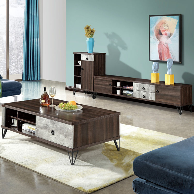Modern Living Room TV Cabinet Coffee Table Combination Wall Cabinet Bedroom Luxury TV Cabinet Coffee Table-UL-21LV0102