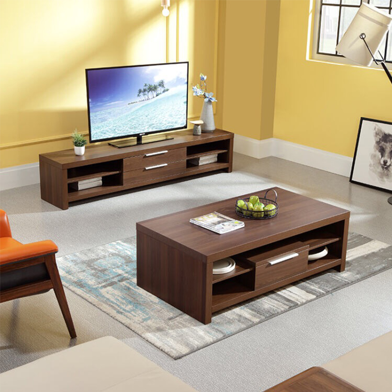Contemporary modern luxury living room Wood Coffee Table set-HX-8ND9315