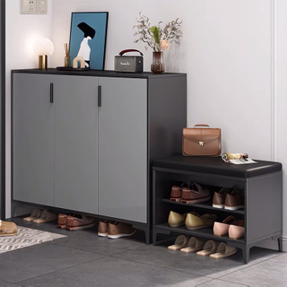 Free Standing Shoe Cupboard Storage Cabinet for Home Apartment Living Room Used Entryway