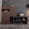 Home Furniture Wooden MDF 3 Door Shoe Storage Cabinet with Drawer for Living Room