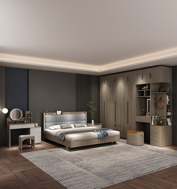 Modern New Design Customized Project Solid Wood 5 Star Resort Hotel Bedroom Furniture Sets UL-23WR1169