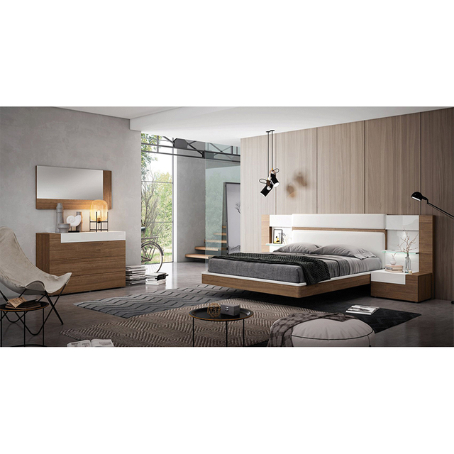 Customized Bedroom Furniture Simple Modern Double Bed Design Upholstered Leather Storage King Beds Set UL-22NR8521
