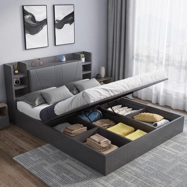 Wooden Hotel Drawer king Size Bedroom Furniture Mdf Storage Box Double king Size Bed 