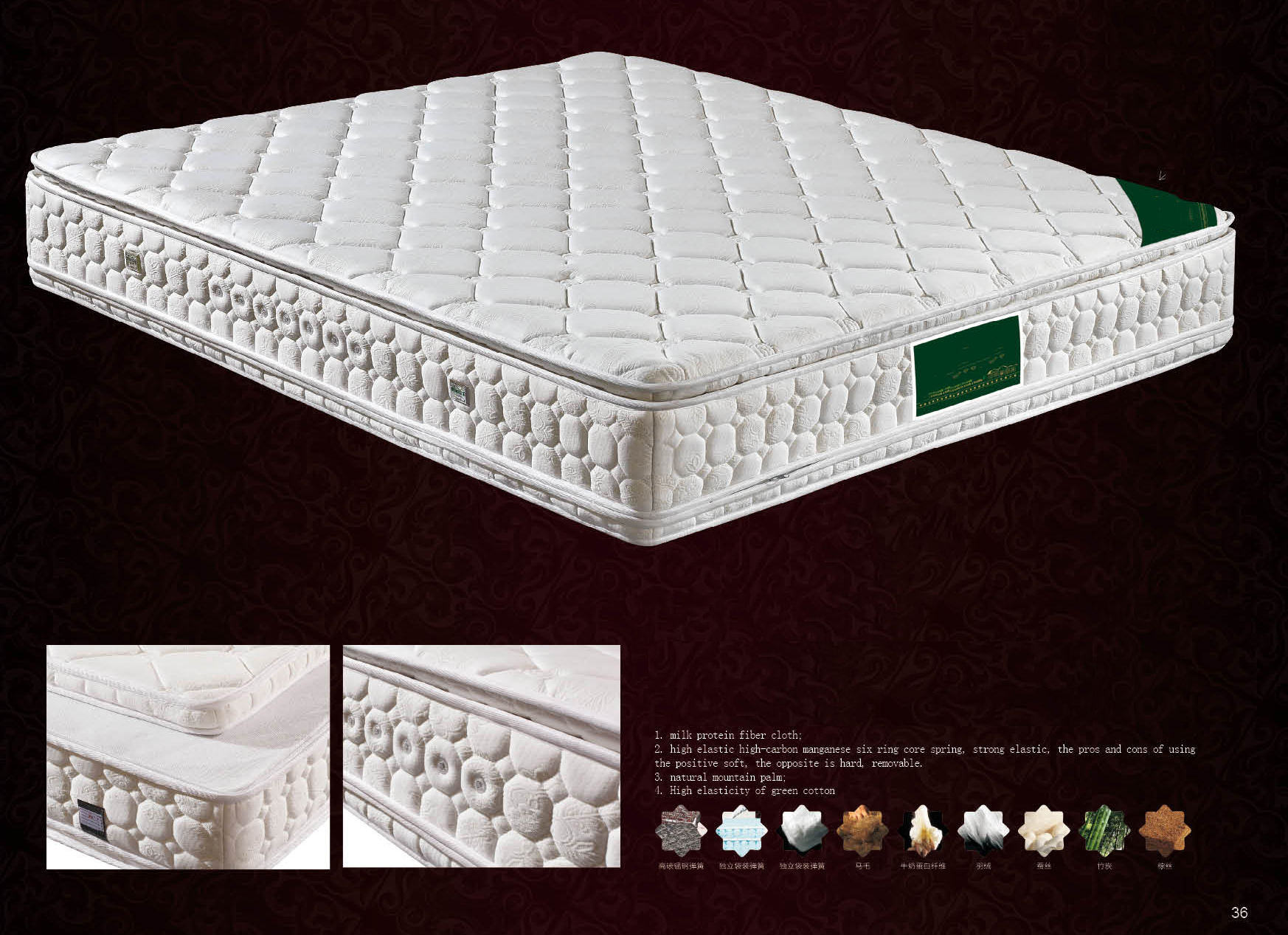 Free Sample California king Size Sleep Well Spring Cheap Comfortable Mattress 100 Polyester Knitted UL-SK801