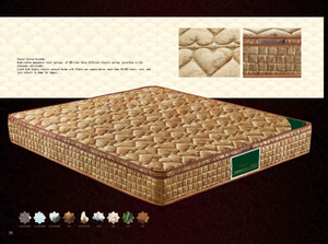 Modern Queen Bed with Mugwort Fabric Hybrid Mattress for Home Bedroom Hospital Use Five-Star Hotel Quality Cooling Ridge UL-SK3062