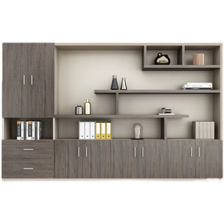 New Design Wooden Office furniture Tall Storage Cabinet Sliding Door File Cabinet