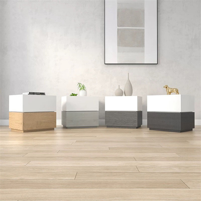 Wholesale Modern Wooden Living Room Furniture 2 Drawer Nightstand Side Table