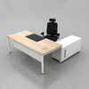 Melamine Commercial Furniture Office Wooden Meeting Table Cherry and Beige Color Design Conference Desks HX-8N0012