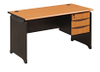 Modern Design Movable Wooden Computer Writing Desk with Storage Shelves Wheels for Office or Home Use School Furniture UL-9EU1052