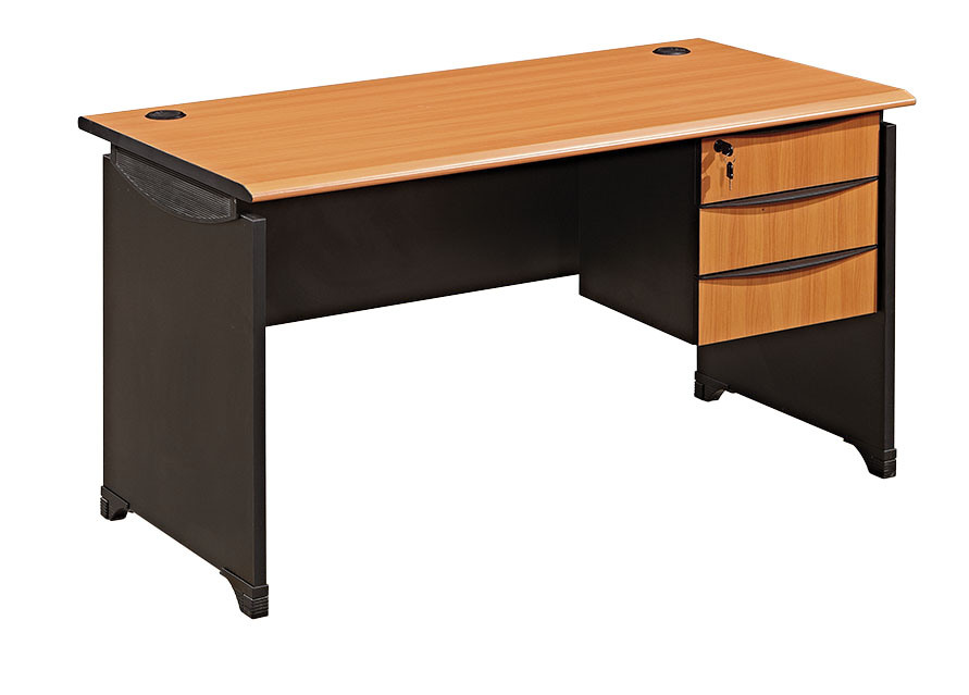 Modern Design Movable Wooden Computer Writing Desk with Storage Shelves Wheels for Office or Home Use School Furniture UL-9EU1052