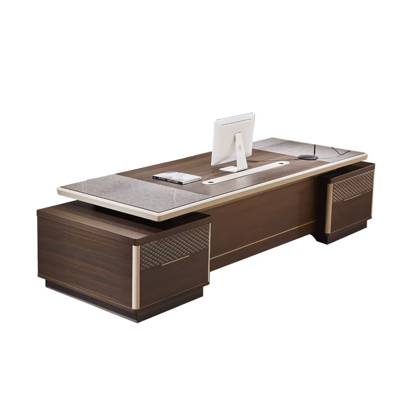 Modern Wooden Office Furniture Ergonomic Boss Executive Desk Melamine MDF Computer Office Desk UL-23FD0097