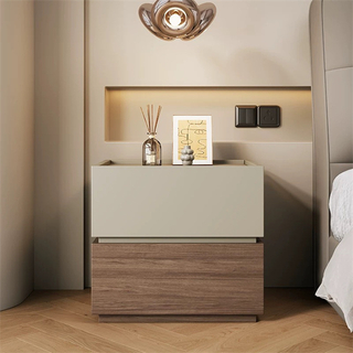 Bedside Table with 2 Drawers Wooden Side Table Nightstands for Bedroom Furniture