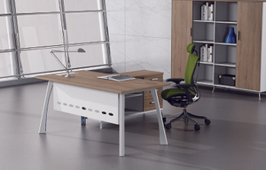 Modern Luxury Executive Office Table with L-Shape Design High-End Office Furniture UL-23NF1110