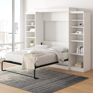 Custom Modern Hidden Bed Wall Saving Space Twin Queen King Size Murphy Folding Wall Beds With Wardrobe UL-22WB009