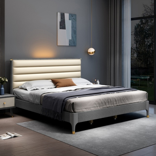 Luxury Home Hotel Bedroom Furniture Set Wall Mattress Wooden King Size Single Kids Bed