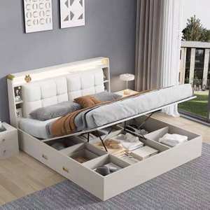 Wooden Hotel Drawer king Size Bedroom Furniture Mdf Storage Box Double king Size Bed 