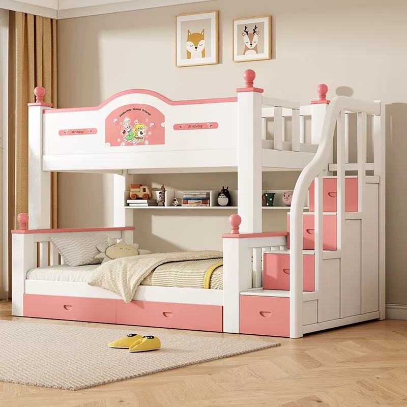 Factory Direct Hot Sale Competitive Price Bedroom Furniture Wooden Bed Bunk Beds with Drawers