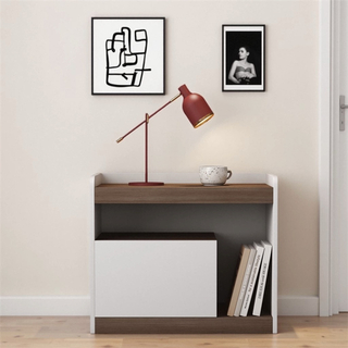 Modern Design Top Nightstand with Two Drawers