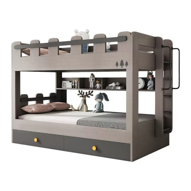Nordic Modern Style High Quality Creative Design Bedroom Home Furniture Wooden Storage Bunk Beds