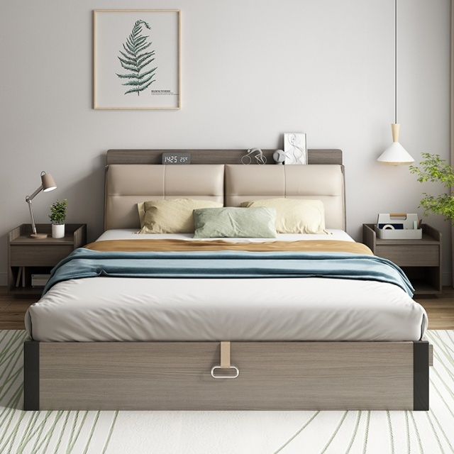 Modern Wooden Mattress Wall Murphy Capsule Bedroom Double Queen Single King Size Bed