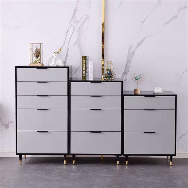 Good Quality White Color Home Hotel Living Room Wooden Furniture Modern Durable Storage Chest Drawer Cabinet