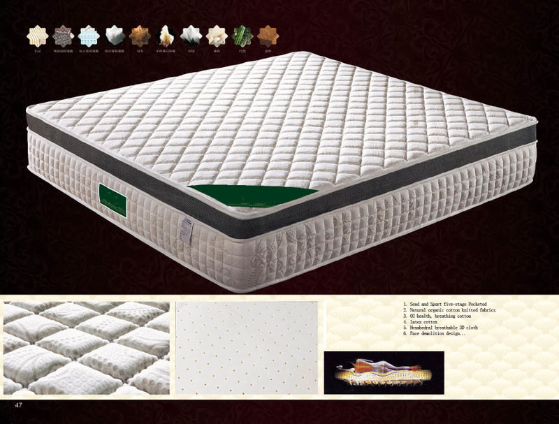 Free Sample California king Size Sleep Well Spring Cheap Comfortable Mattress 100 Polyester Knitted UL-SK801