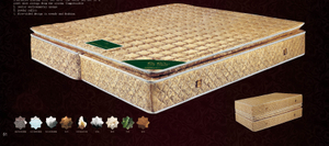 Modern Queen Bed with Mugwort Fabric Hybrid Mattress for Home Bedroom Hospital Use Five-Star Hotel Quality Cooling Ridge UL-SK3062