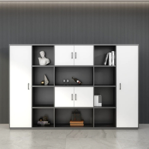 New Design Wooden Office furniture Tall Storage Cabinet Sliding Door File Cabinet