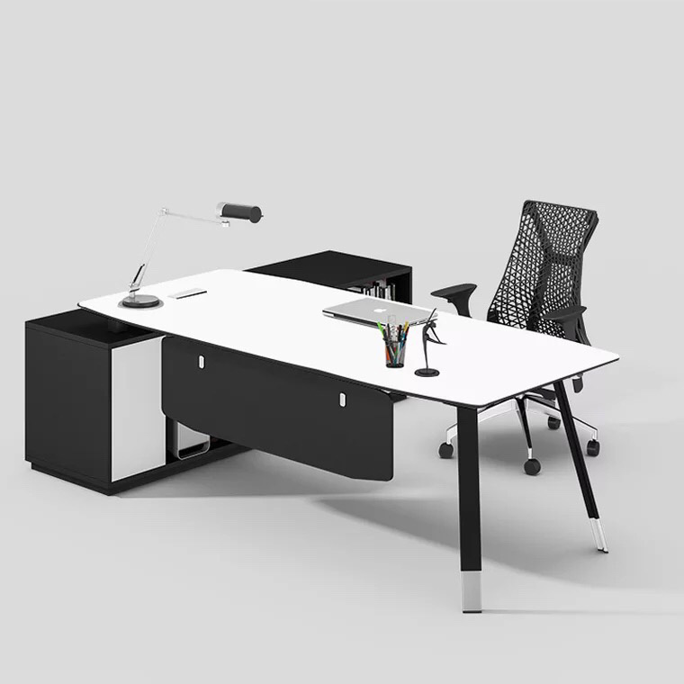Melamine Commercial Furniture Office Wooden Meeting Table Cherry and Beige Color Design Conference Desks HX-8N0012