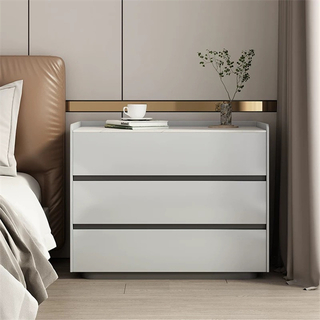 China Factory Modern Living Room Bedroom Furniture Melamine Board MDF Wooden Nightstand