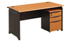 Modern Design Movable Wooden Computer Writing Desk with Storage Shelves Wheels for Office or Home Use School Furniture UL-9EU1052