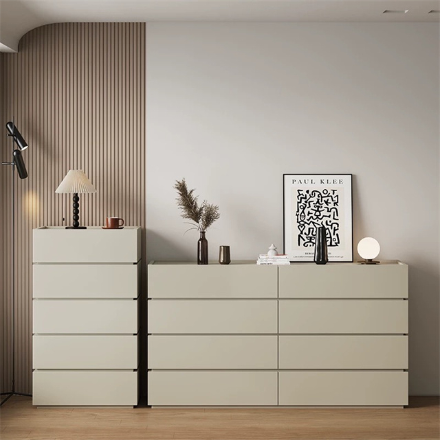 MDF Wide Dresser Chest with Soft Close Drawers Anti Water Modern Bedroom Storage Cabinet