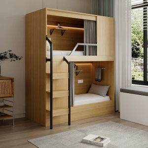 Nice Design Bedroom Furniture 3 Year Warranty Children Bunk Bed Wall Bed with Factory Price