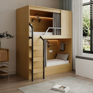 High Quality Kids Bunk Bed MDF MFC Wooden School Children Furniture