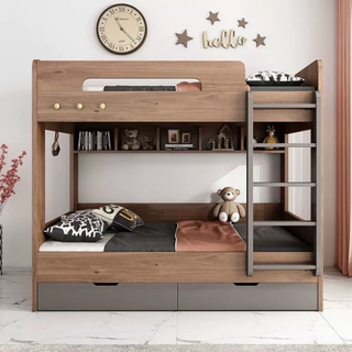 New Product Wooden Antique Office Bedroom Furniture Foldable Pink Blue Girl Double Bed Bunk Beds