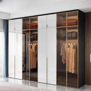 Factory Price Wardrobe Hotel Bedroom Furniture Clothing Storage Wardrobe with Corner Shelves and Drawers