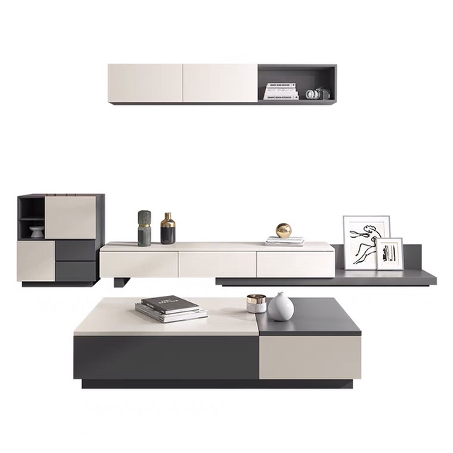 High Quality Modern Wooden Side Table Home Hotel Living Room Furniture Coffee Table Set-UL-22NF0040