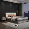 Home Furniture Modern Design Bedroom Set Wooden Fabric King Size Bed