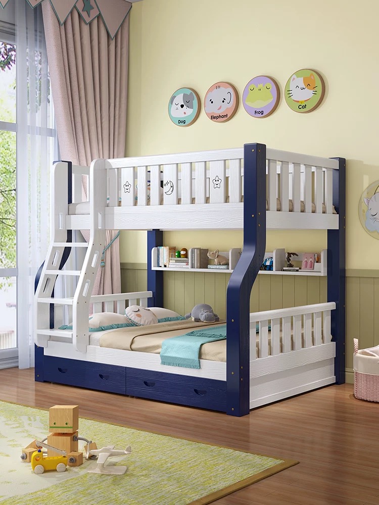 Factory Direct Hot Sale Competitive Price Bedroom Furniture Wooden Bed Bunk Beds with Drawers