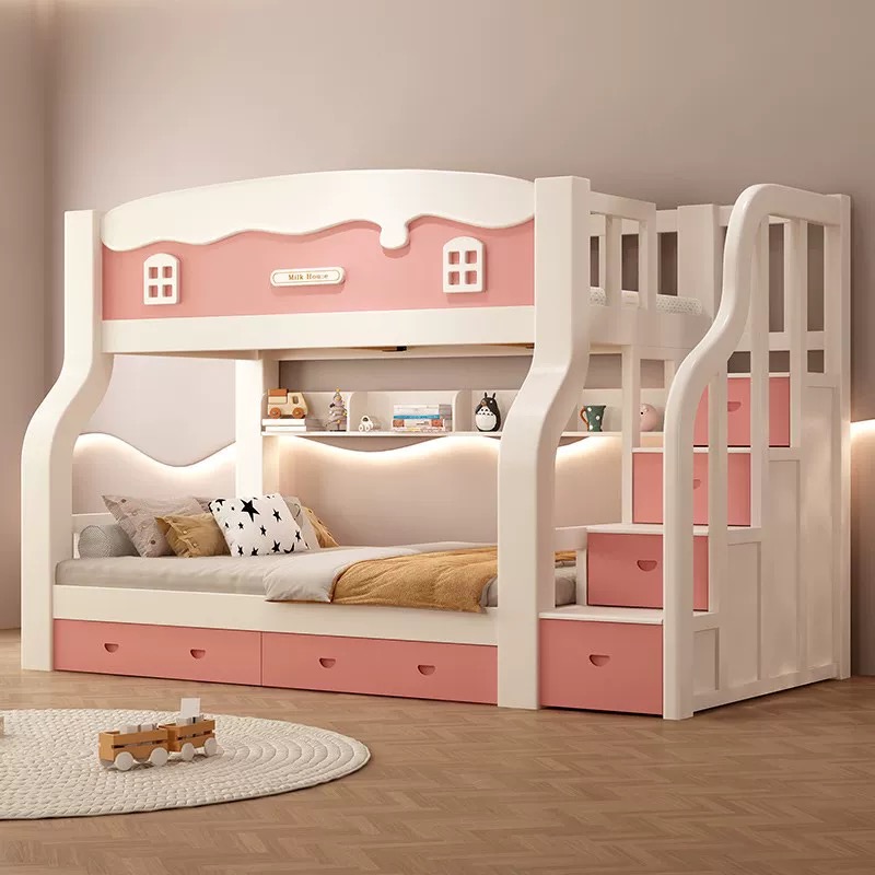 Competitive Price Bedroom Furniture Wooden Bed Bunk Beds with Drawers
