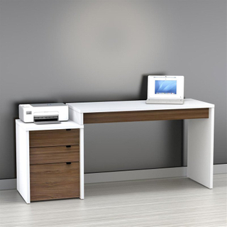Modern Elegant Executive Office Desk and Chair Set Simple Large Extendable Manager Desk for Home Use Wooden MDF Panel Style HX-DT395