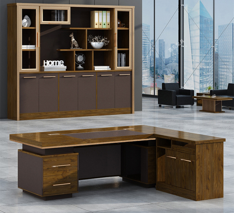 Modern Wooden Office Furniture Ergonomic Boss Executive Desk Melamine MDF Computer Office Desk UL-23FD0097