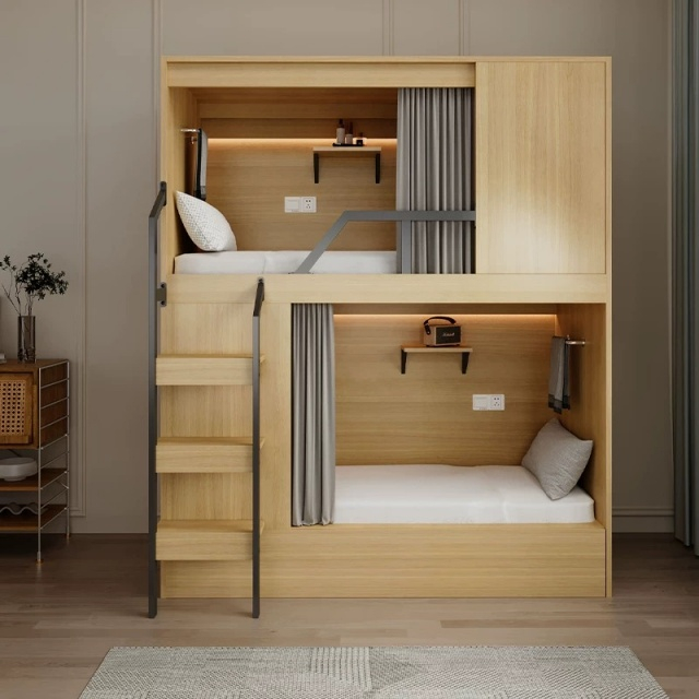 Nice Design Bedroom Furniture 3 Year Warranty Children Bunk Bed Wall Bed with Factory Price