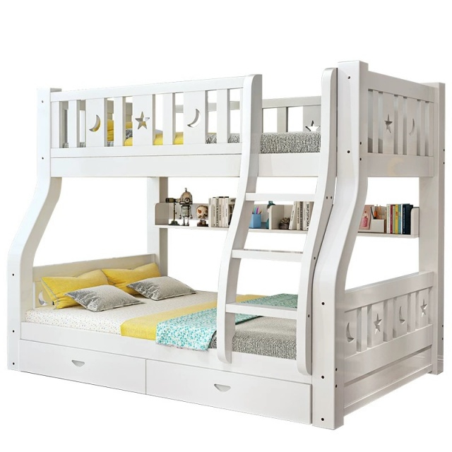 Modern MDF Home Children School Apartment Hotel Wooden Bunk Bed Bedroom Furniture Sets