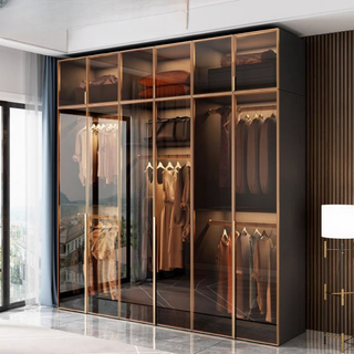 Big Size Whole Set Luxury High Glossy Bedroom Closet Wooden Wardrobe