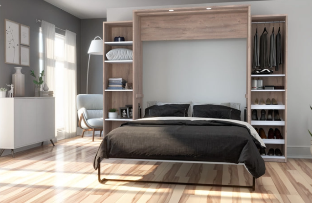 Vertical Space Saving Wall Bed Home Office Bedroom