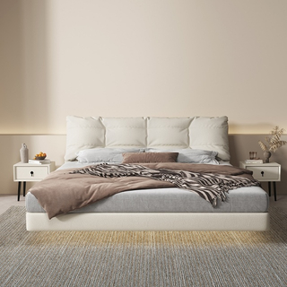 Chinese Foshan Modern Home Furniture Bedroom Set King Queen Size Leather Beds