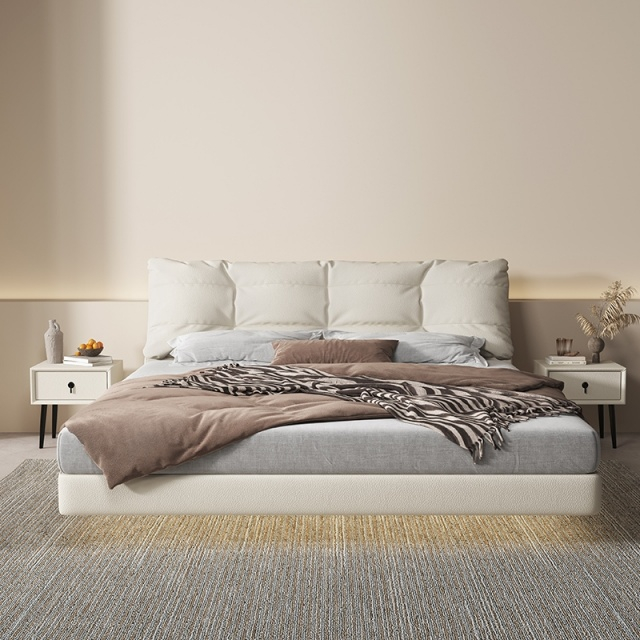 Modern Hotel Use Bedroom Wooden Furniture Double King Queen Bed Frame