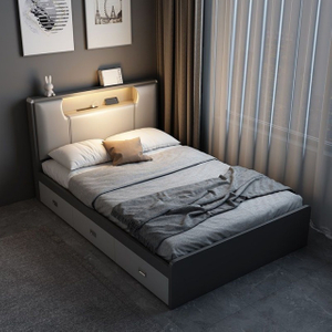 High Quality Luxury Wooden Bedroom Furniture Set King Queen Size Storage Bed